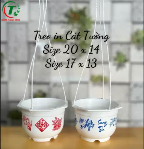 Sản phẩm CHẬU TREO CÁT TƯỜNG LỚN - NHỎ GIÁ SỈ